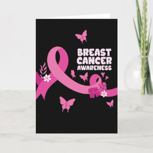 Roze Lint Vrouwen Kanker Borstkanker Bewustzijn  Bedankkaart