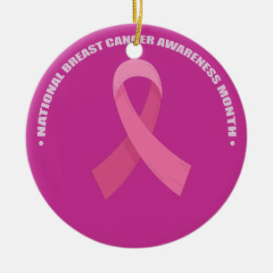Roze Lint Vrouwen Kankerbewustzijn Borstkanker  Keramisch Ornament