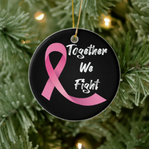 Roze Lint Vrouwen Kankerbewustzijn Borstkanker  Keramisch Ornament