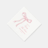 Roze lint ze knoopt de knoop bruids douche servet (Hoek)