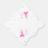 Roze lint ze knoopt de knoop bruidsfeest bedankdoosjes (Uitgevouwen)