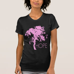 Roze lintboom van hoop t-shirt