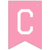 Roze linten Afstudeerfeest Klas van 2026 Vlaggetjes (Tweede vlag)