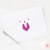Roze linten Borstkanker Bewustzijn Art Print Hart Sticker (Envelop)