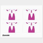 Roze linten Borstkanker Bewustzijn Art Print Rechthoekige Sticker (Vel)