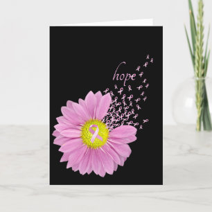 Roze linten en Daisy Kaart