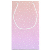 Roze linten en Daisy op pooldots Klein Cadeauzakje (Achterkant)