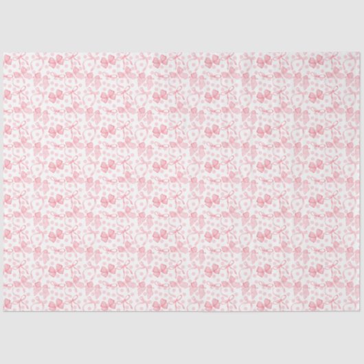 Roze linten en stippen tissuepapier (Voorkant)