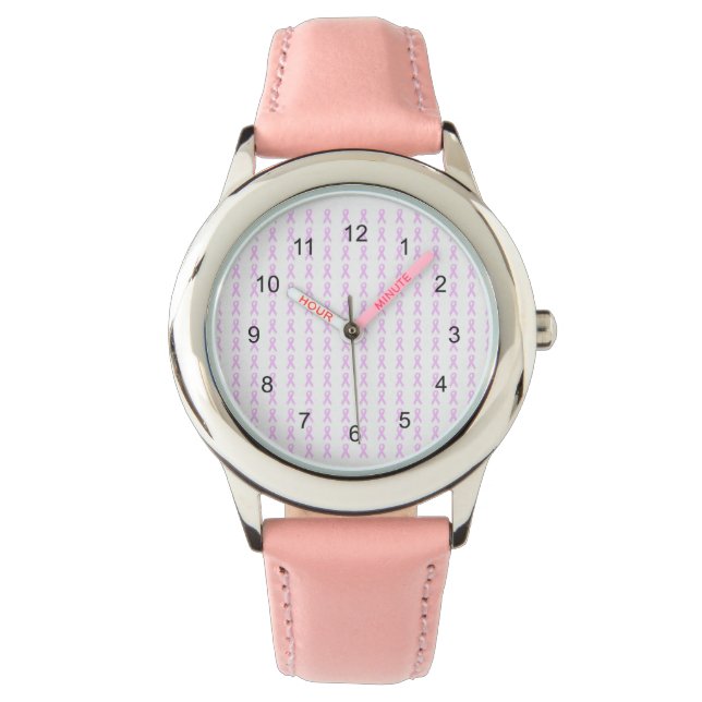Roze linten horloge (Voorkant)