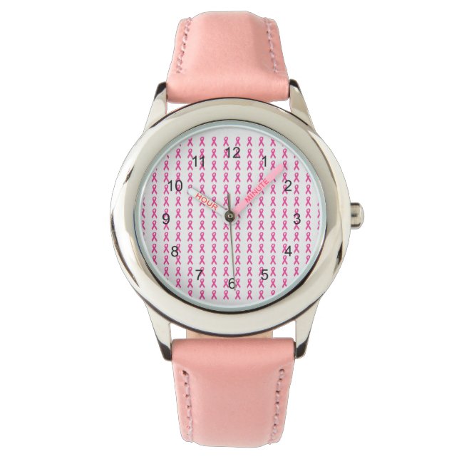 Roze linten horloge (Voorkant)