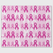 Roze linten/Licht... Borstkanker Cadeaupapier (Vlak)