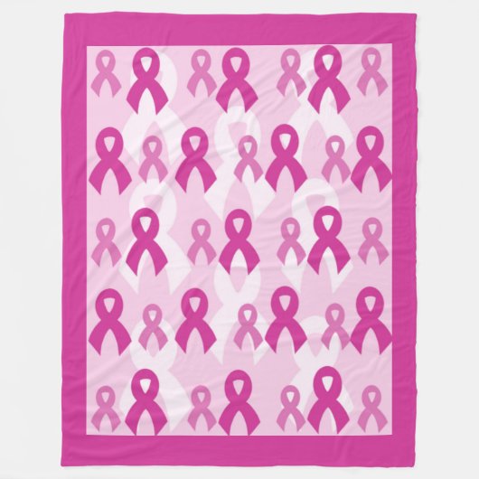 Roze linten/Licht... Borstkanker Fleece Deken (Voorkant)