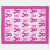 Roze linten/Licht... Borstkanker Fleece Deken (Voorkant (Horizontaal))