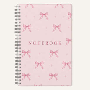Roze linten notitieboek – A5 gestippeld journaal