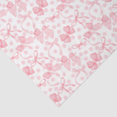 Roze linten & stippen tissuepapier (Detail)