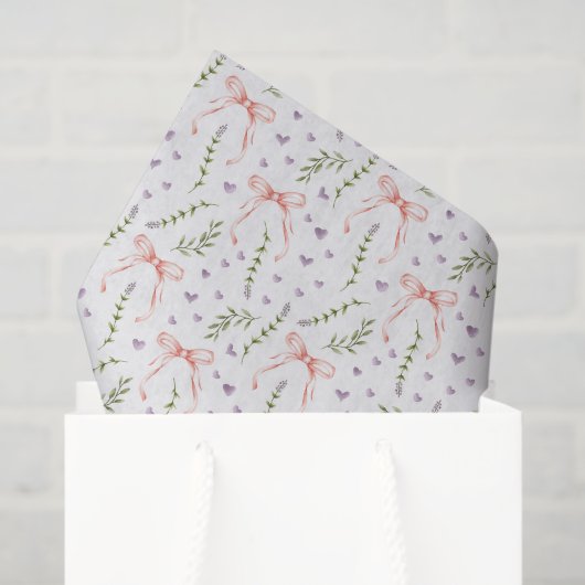 Roze linten tissuepapier (Cadeauzakje)