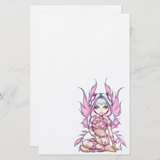 "Roze linthaar" Briefpapier (Voorkant / Achterkant)