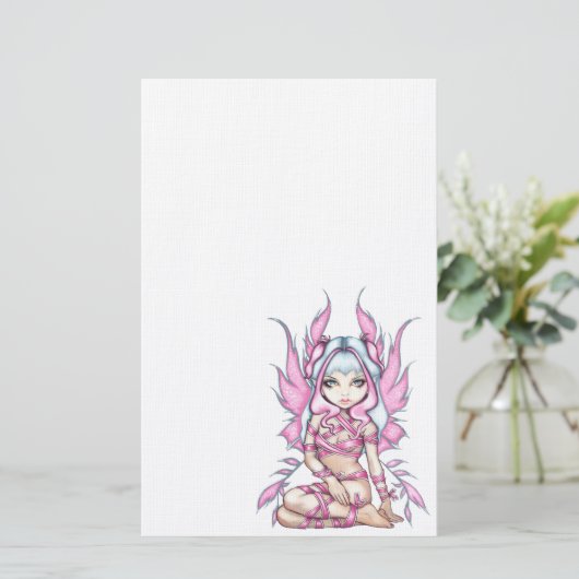 "Roze linthaar" Briefpapier (Staand voorkant)