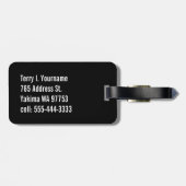 Roze lintje bagagelabel (Achterkant horizontaal)