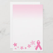 Roze lintje briefpapier (Voorkant / Achterkant)