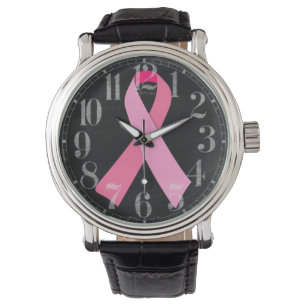 Roze lintje horloge