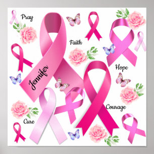 Roze lintje poster