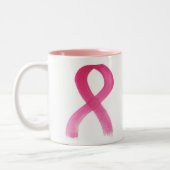 Roze lintje tweekleurige koffiemok (Links)