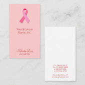 Roze lintje visitekaartje (Voorkant / Achterkant)