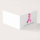 Roze lintje visitekaartjes (Buitenkant)