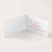 Roze lintje visitekaartjes (Binnen)