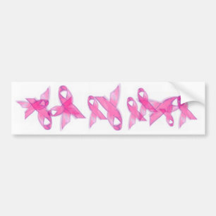 Roze lintjes tegen borstkanker bumpersticker