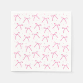 Roze lintjes verjaardagsfeestje bruiloft servet