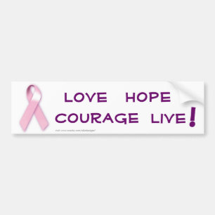 Roze lintkanker Bumpersticker