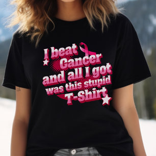 Roze lintkanker overlevende T-shirt, kankerbestrij Tri-Blend Shirt