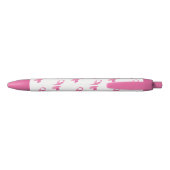 Roze lintpen, zwarte inkt pen (Achterkant)