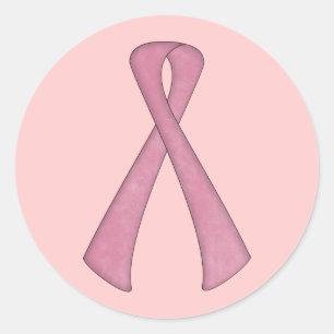 Roze lintproducten aanpassen ronde sticker