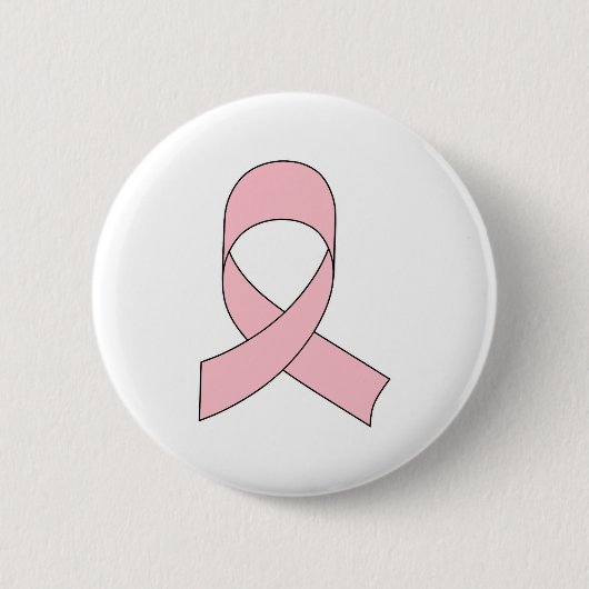 Roze linttekening ronde button 5,7 cm (Voorkant)