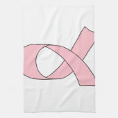 Roze linttekening theedoek (Verticaal)