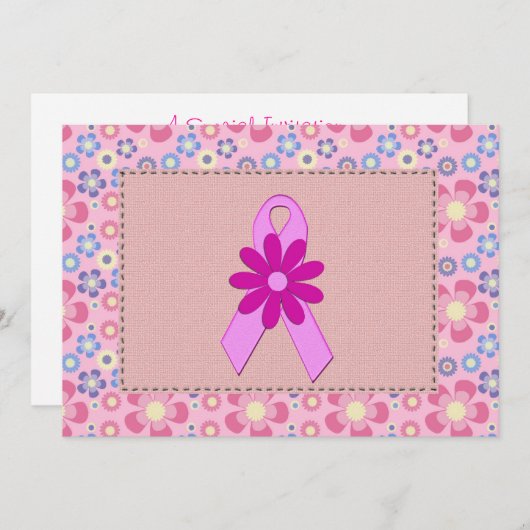 Roze lintuitvindingen kaart (Voorkant / Achterkant)