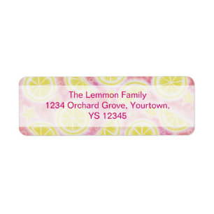 Roze lionade return address label center text