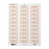 Roze lionade return address label center text (Full Sheet)