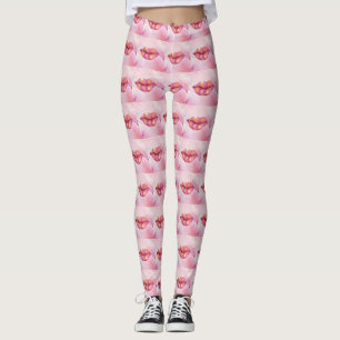 Roze lip Leggins Leggings