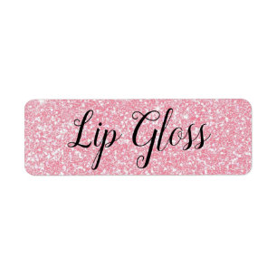 Roze Lipgloss-etiket Etiket