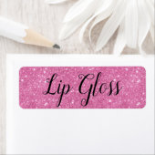 Roze Lipgloss-etiket Etiket (Insitu)