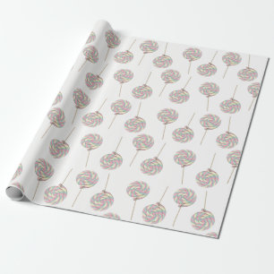 Roze lipop-opvulpapier voor riffels cadeaupapier
