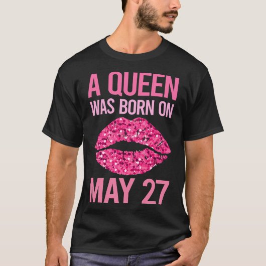 Roze Lippen - 27 mei 27th T-shirt (Voorkant)