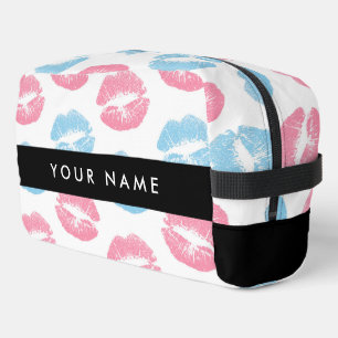 Roze lippen, blauwe lippen, kus, Jouw naam, person Toilettasje