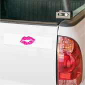 Roze Lippen Bumpersticker (Op Truck)