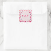 Roze Lippen Glam Feest Bedankt Favor Sticker (Tas)