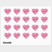 Roze Lippen Goud XOXO Hart Sticker (Vel)
